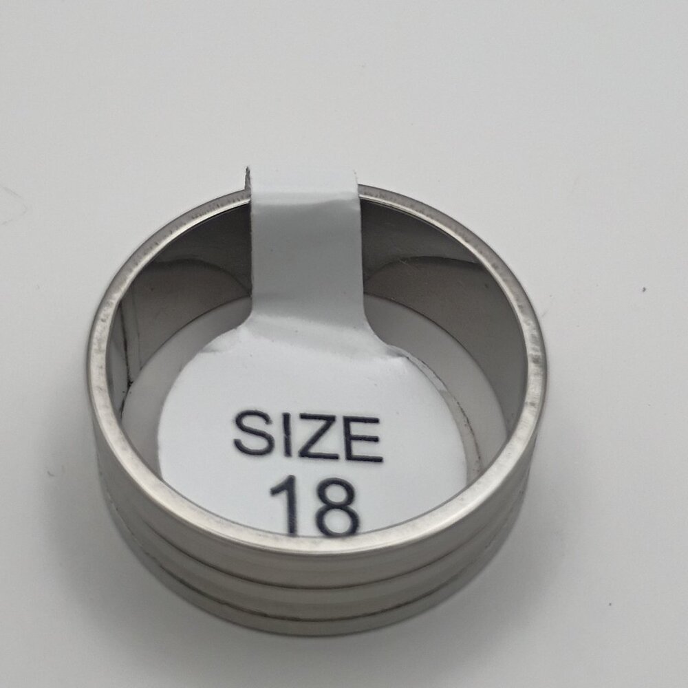 Stainless Steel Ring Band Size 9 US Unisex Silver Minimalist Comfort Fit